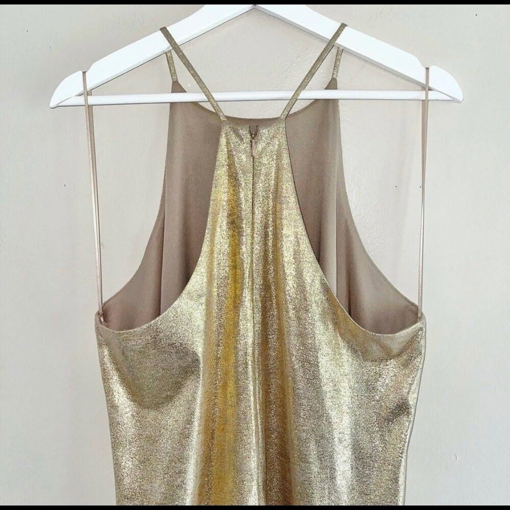 Gold mini dress by Halston - Picture 5 of 7